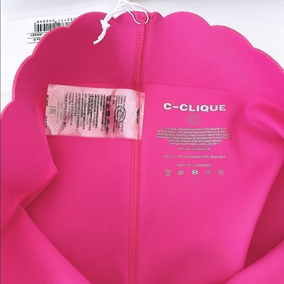⭕️ C-CLIQUE Leggings Pink Fuchsia Long Zipper Small - Picture 8 of 9